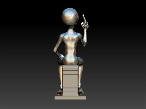 Rude Alien Middle Finger Fuck You STL File For D PrintingCults