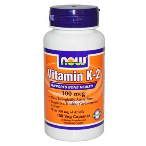 Now Foods Vitamin K Mcg Vegetable Capsules