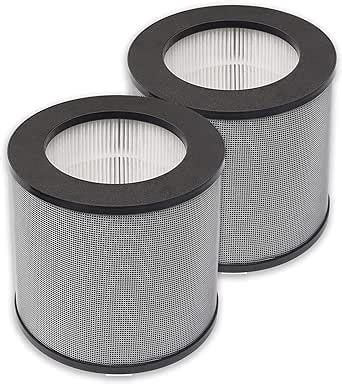 PUREBURG 2 Pack Replacement 3 Stage Filtration 3 In 1 TRUE HEPA Filters