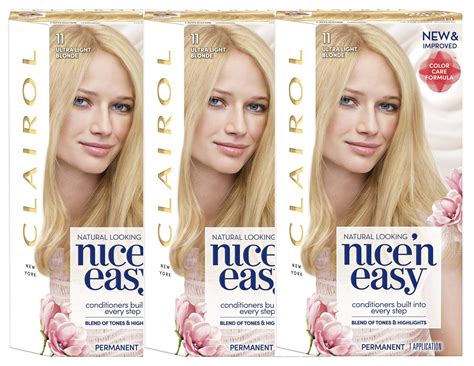 Clairol Nice N Easy Permanent Hair Color Ultra Light Blonde Pack Walmart