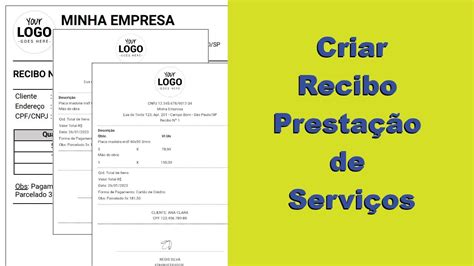 Criar Recibo De Presta O De Servi Os De Forma R Pida Youtube
