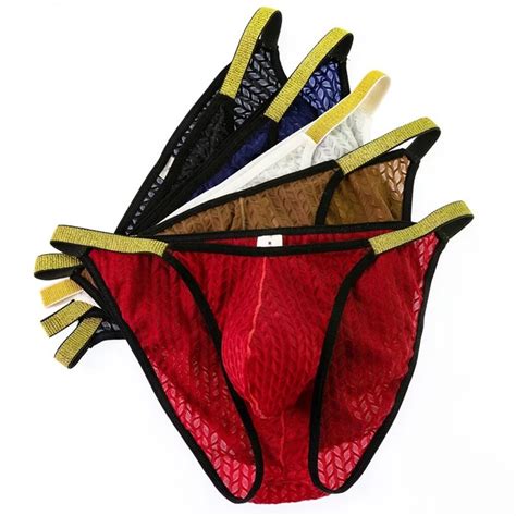 Sexy Herren Slips Niedrig Tailliert Bikini Unterhose H Schen Dessous Massiv Kaf Eur