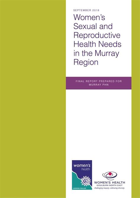 Womens Sexual And Reproductive Health Needs In The Murray Region 2018