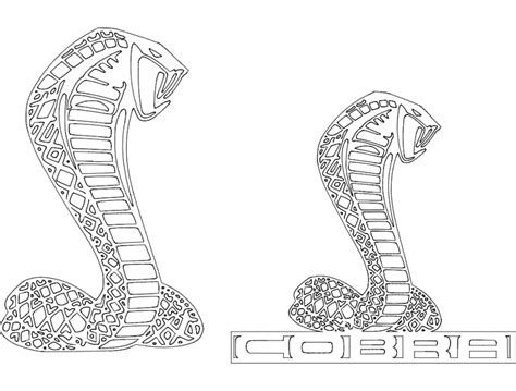 Cobra Logo Dxf File Free Download