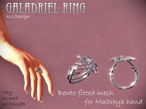 Second Life Marketplace - [.:KG:.] Galadriel Ring - Silver