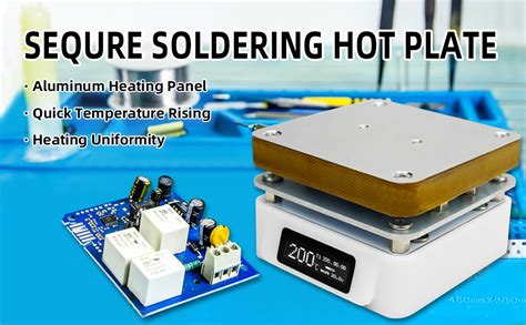 SEQURE Mini Soldering Hot Plate 25V 95W OLED Electric Preheat Soldering Station Rework Heater
