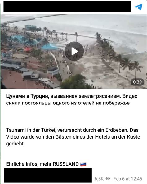 Erdbeben Video zeigt keinen Tsunami in der Türkei sondern in Südafrika