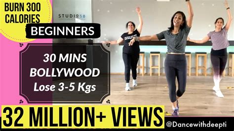 30 Mins Beginners Workout Lose 3 5 Kgs In 1 Month Bollywood Dance Fitness Workout 25 Youtube