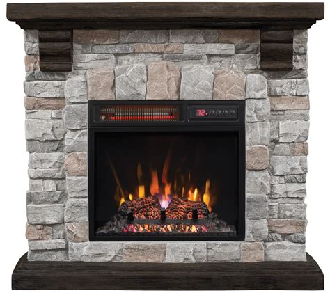 Duraflame Infrared Quartz Stone Mantel Heater With Flame Effect QVC