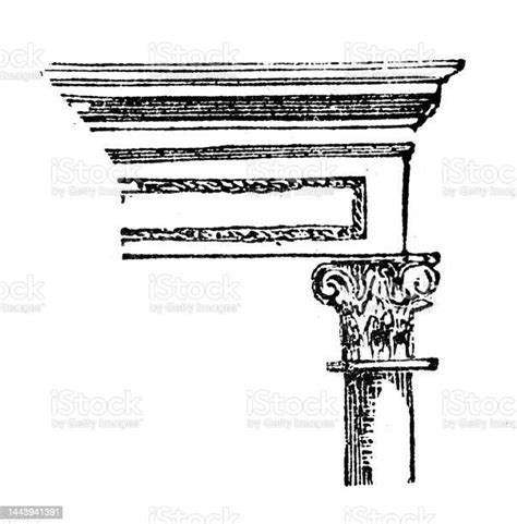 Antique Engraving Illustration Architrave Stock Illustration - Download ...