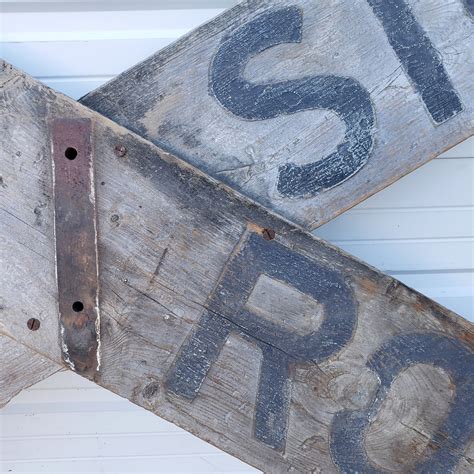 Large Wooden Railroad Crossing X Sign – Antiquities Warehouse