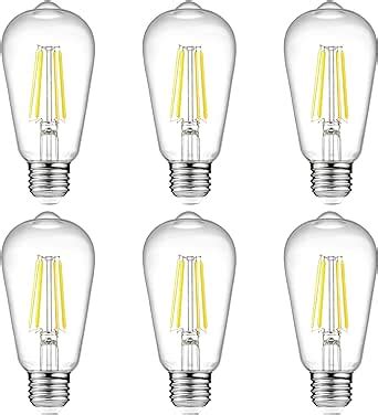 Ascher Vintage Led Edison Bulbs W Equivalent W Non Dimmable High