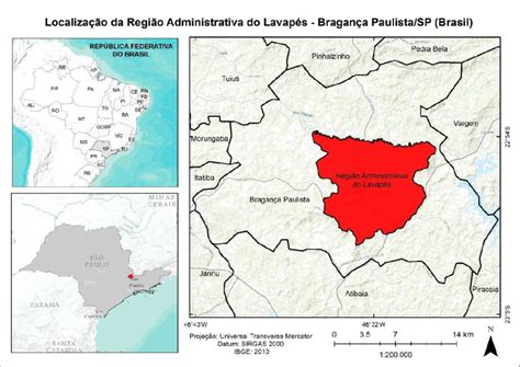 Localização do munícipio de Bragança Paulista SP Download Scientific