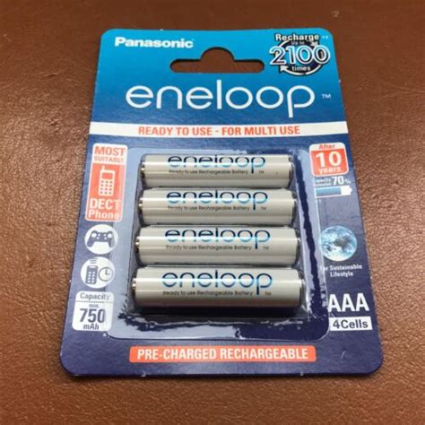 4 Panasonic Eneloop Aaa 750 Mah Rechargeable Batteries Nimh With Free