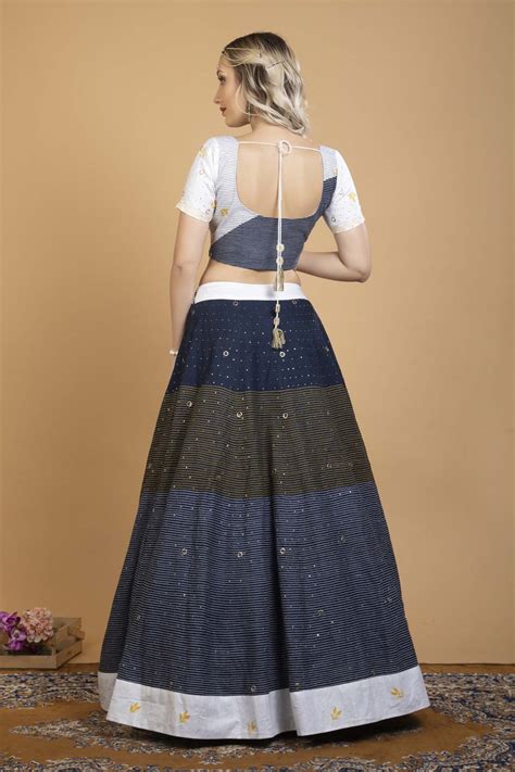 Buy Hand Stitch And Badla Embroidered Lehenga Set For Womens Available