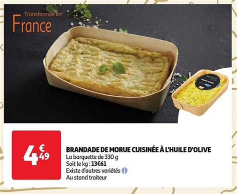 Promo Brandade De Morue Cuisinée à L huile D olive chez Auchan