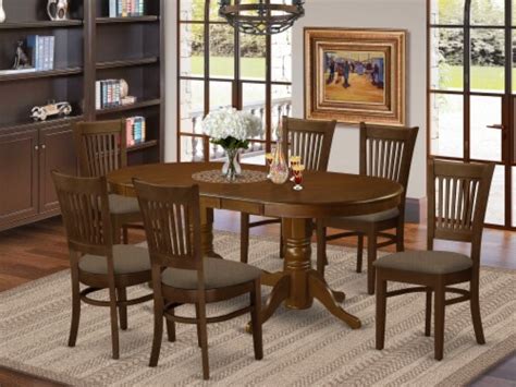 East West Furniture Vancouver Piece Wood Dining Table Set In Espresso