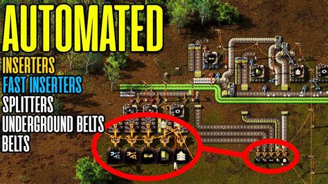 Factorio Automated Essentials Automated Inserters Belts And