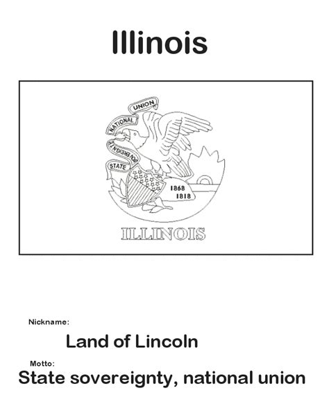 USA-Printables: Illinois State Flag - State of Illinois Coloring Pages