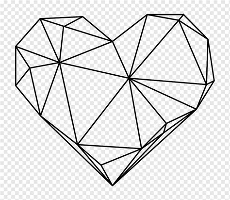 Coração É Forma Geometrica - Adesivo de Parede Geometria Adesivo Artes decorativas, coração ...