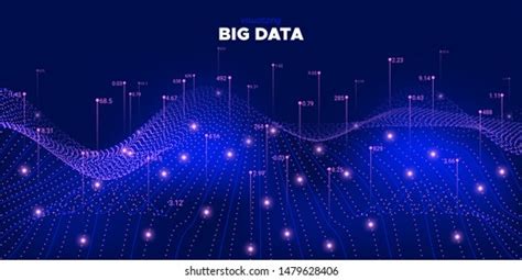 Cyber Big Data System Violet Statistic Stock Vector Royalty Free