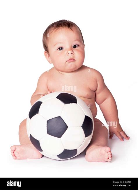 Petite Fille Avec Ballon De Foot Banque De Photographies Et Dimages à