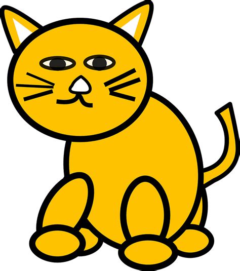 Download Cat, Cartoon, Yellow. Royalty-Free Vector Graphic - Pixabay