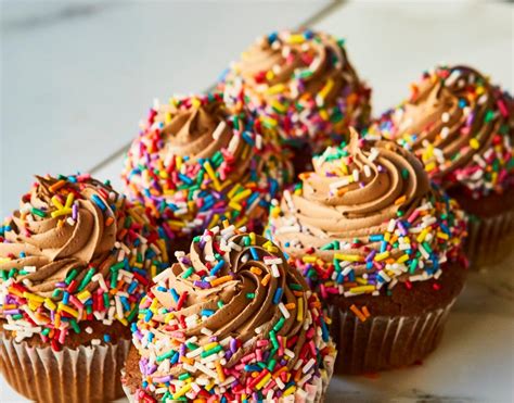 Chocolate cupcakes with rainbow sprinkles – Circo's Pastry Shop