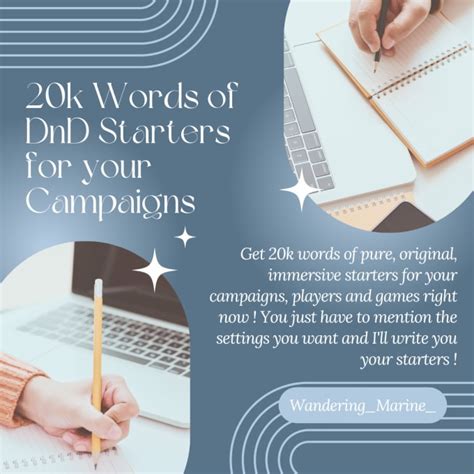 Write 10 dnd starters for your campaigns by Wanderingmar_ | Fiverr