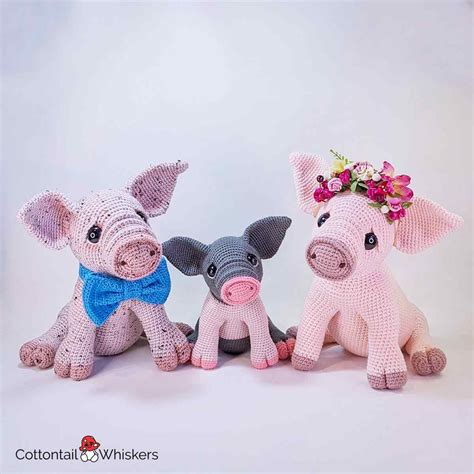 Adorable Amigurumi Pig Piggy Piglet Crochet Pattern Cottontail And Whiskers