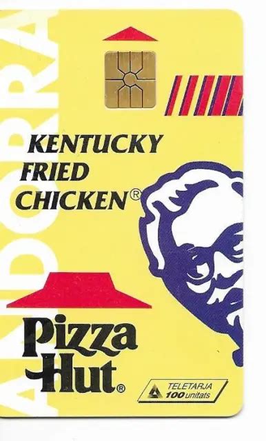 RARE CARTE Telephonique Pizza Hut Kfc Fast Food Phonecard