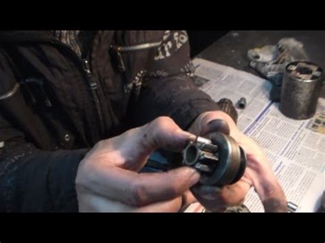 Как снять стартер Деу Матиз. Замена бендикса. - YouTube