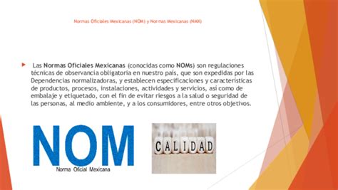 Ppt Normas Oficiales Mexicanas Nom Y Normas Mn