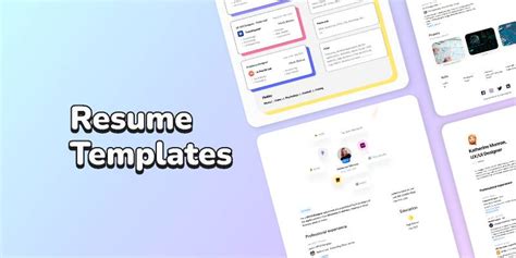 Figma Simple Resume Templates UI4Free