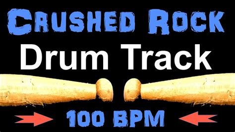 Crushed Rock Drum Track 100 Bpm Drum Beat For Bass Guitar Backing Tracks Drum Beats Instrumental