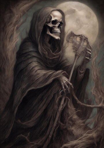 Premium Photo Illustration Of A Grim Reaper In A Fictional Scenery