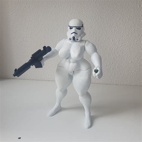 Stormtrooper Star Wars BBW Big Girl Sexy Nude Space Action Figure Curvy Thicc Thick Erotic Busty