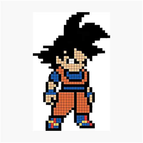 L Mina Fotogr Fica Dragon Ball Pixel Goku De Theadrienc Redbubble