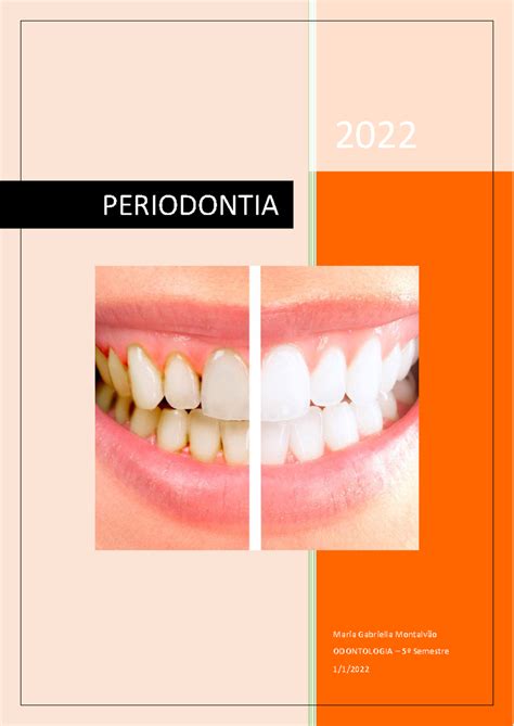 Resumo Periodontia Completo Primeira Parte 2022 Maria Gabriella