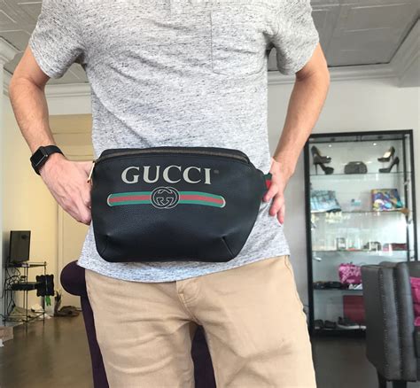 Gucci Print Large Leather Belt Bagfanny Pack Midtown Authentic Wyckoff