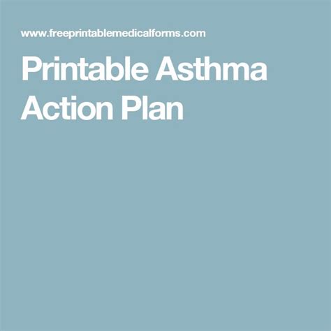 Ascia Asthma Action Plan Template