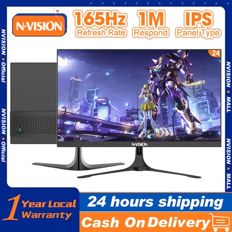 Nvision 24 Inch Gaming Monitor 165hz Monitor Ips Monitor 1ms Gtg Pc