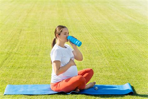 Pregnant Woman Performs Yoga Asanas Stock Image - Image of life, maternity: 249958303