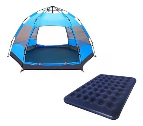 Kit Barraca Camping 5 8 Pessoas Colchão Casal Inflável Parcelamento