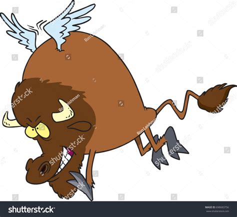 Cartoon Buffalo Wings Stock Vector (Royalty Free) 698683756