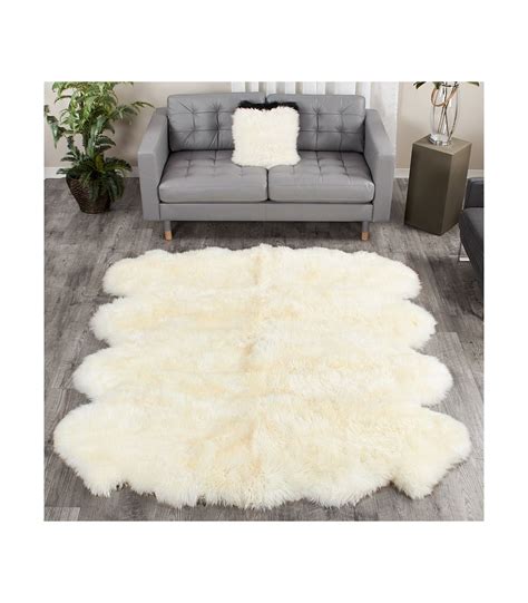 Ivory White Extra Large Sheepskin Rug Octo X Ft Sheepskin Town