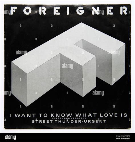 Picture Cover Of The 12 Inch Single Version Of I Want To Know What Love