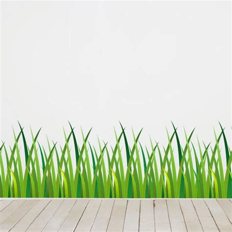 Grass Wall Decal Beautiful Deco Art Sticker Mural Free Etsy