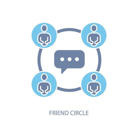 Friend Circle Concept Line Icon Simple Element Illustration Friend Circle Concept Outline