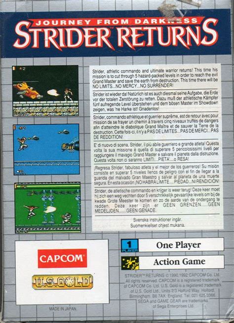 Strider 2 1990 Box Cover Art Mobygames